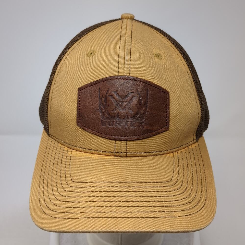 Vortex Patch Logo Snapback Trucker Hat Brown One … - image 2